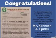 Joemarine Institute of Nautical Studies and Research Gets NBTE Approval