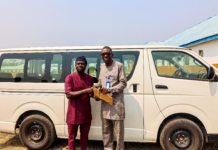 Afolabi Thumbs Up Gerar University, Donates Bus