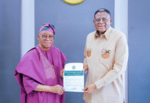 Oyetola Presents Bakassi Deep Seaport Certificate of Compliance to Governor Otu