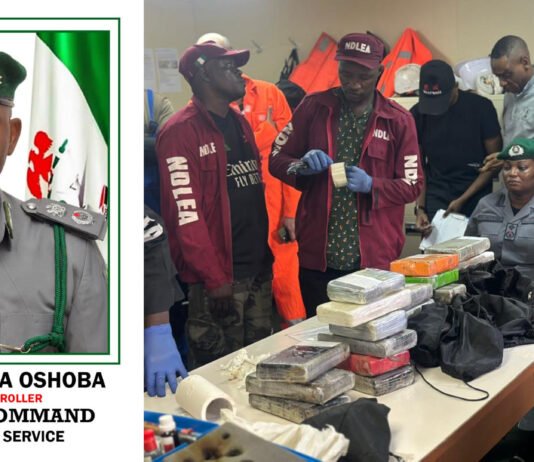 NCS, Apapa Area Command Intercepts 25.5kg Cocaine in Brazilian Ship, MV San Anthonio, Hands Over Drug, Detained Ship to NDLEA