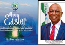 Easter: Mobereola Felicitates Christians